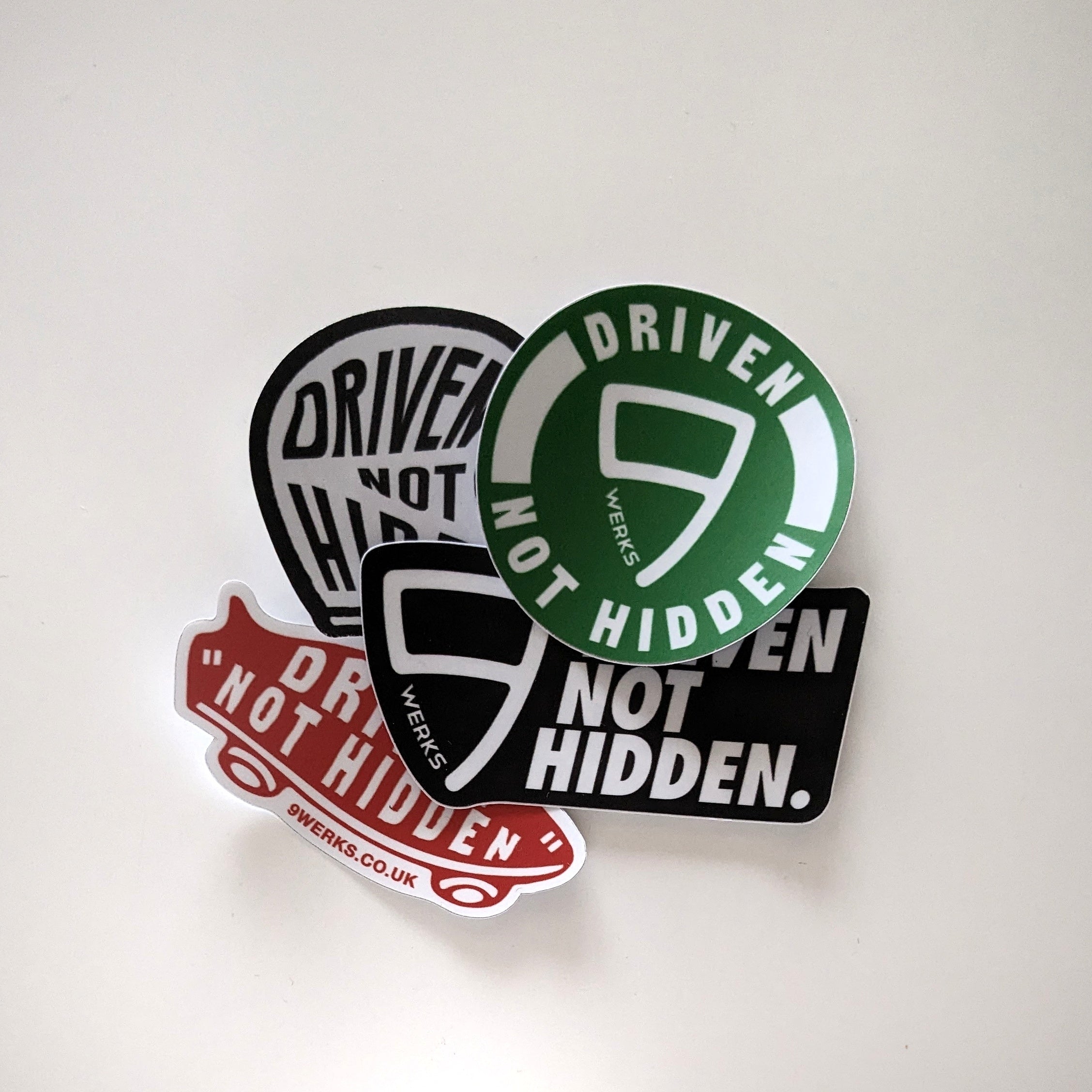 'Driven not hidden' sticker pack – 9WERKS