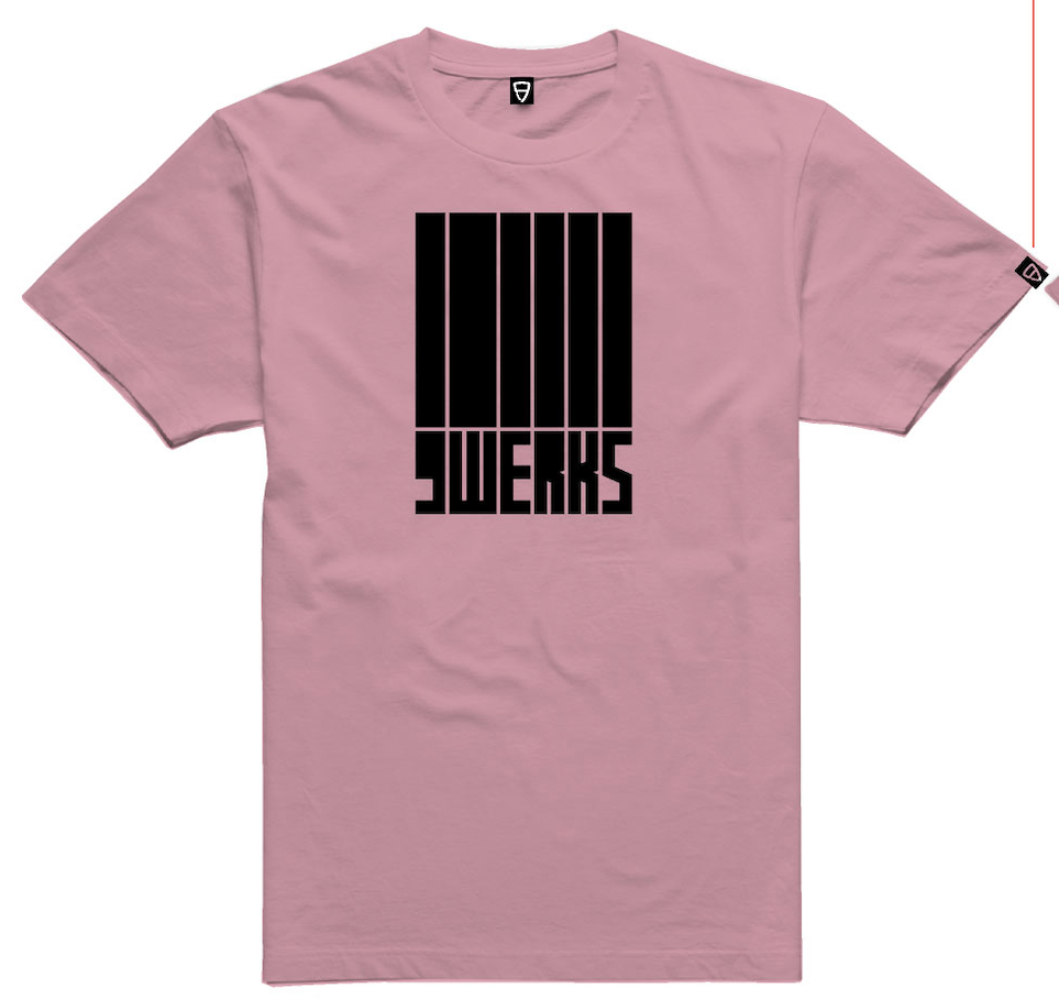9WERKS Safety Stripe T-Shirt - lilac with black print