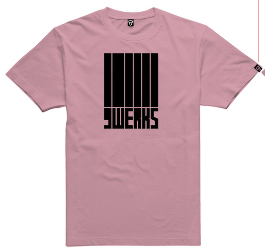 9WERKS Safety Stripe T-Shirt - lilac with black print