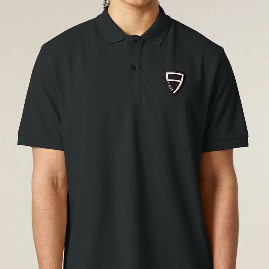 9WERKS Logo Polo Shirt, black