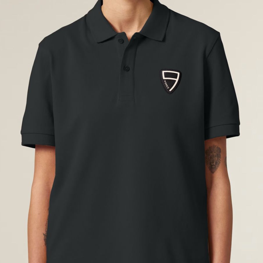 9WERKS Logo Polo Shirt, black